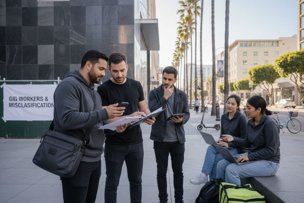 gig workers misclassification California