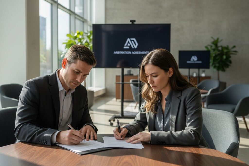 arbitration agreement signing