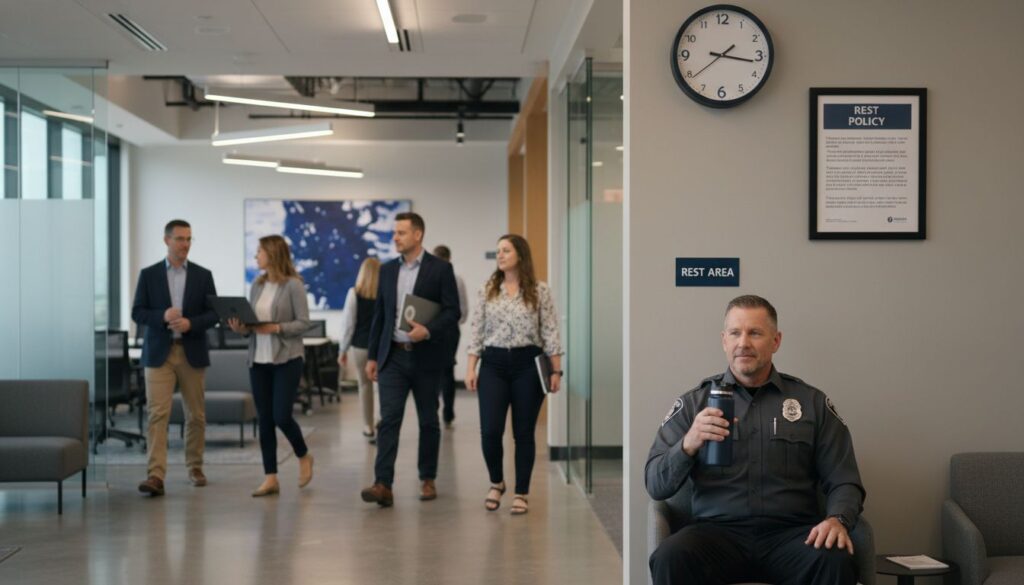 security guard break