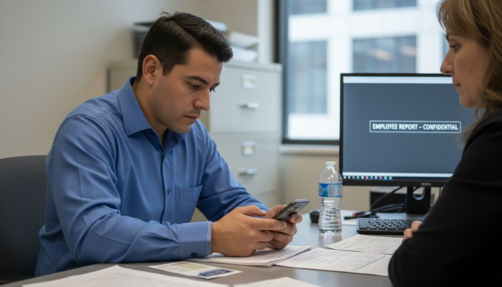 Employee discusses retaliation claim with HR