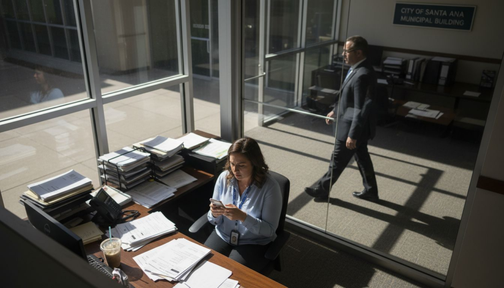 Santa Ana office worker concerned after report