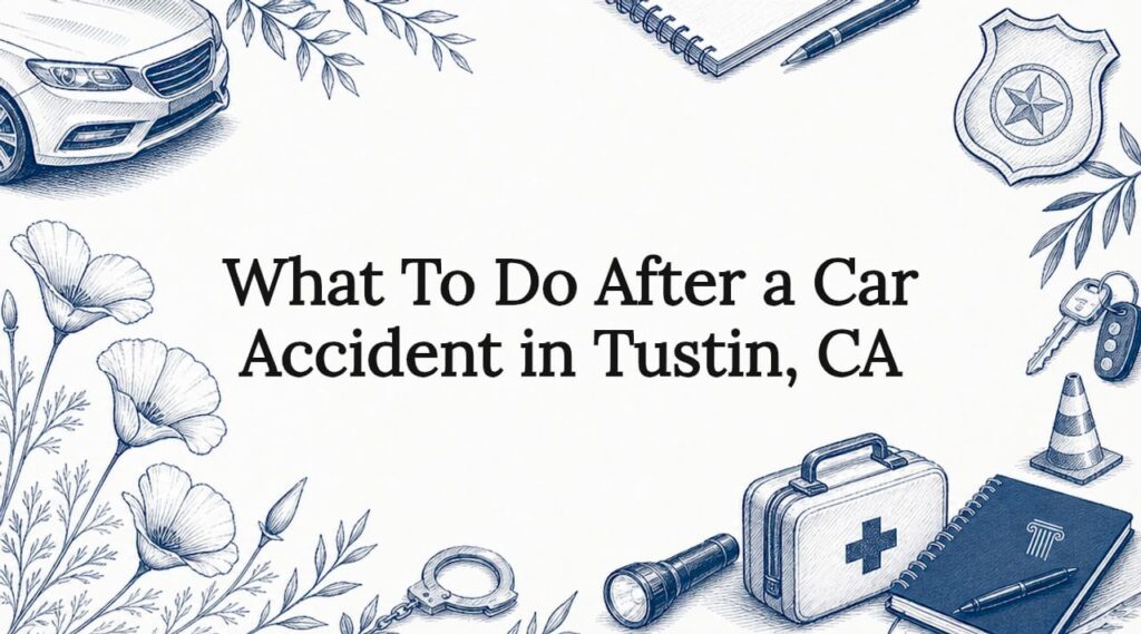 Decorative title card illustration for car accident article