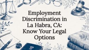 Decorative title card illustration for employment discrimination article