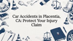 Decorative legal themed blog title card illustration