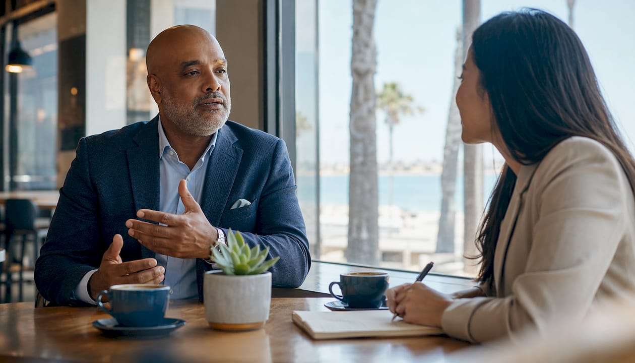 Employment attorney and client consultation