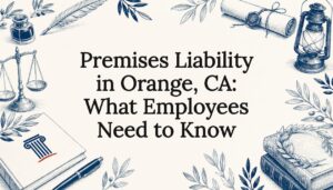 Decorative legal title card illustration