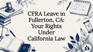 Decorative title card illustration for CFRA leave article