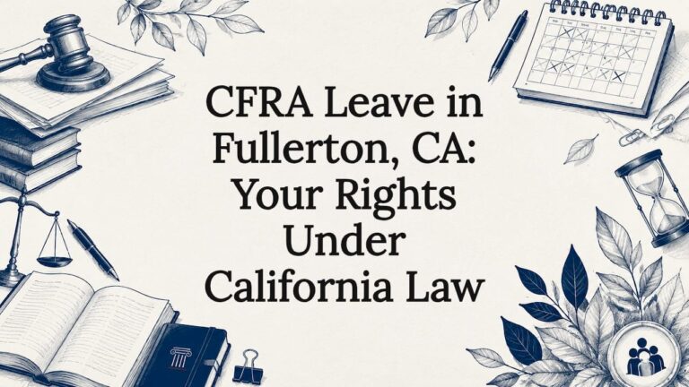 Decorative title card illustration for CFRA leave article