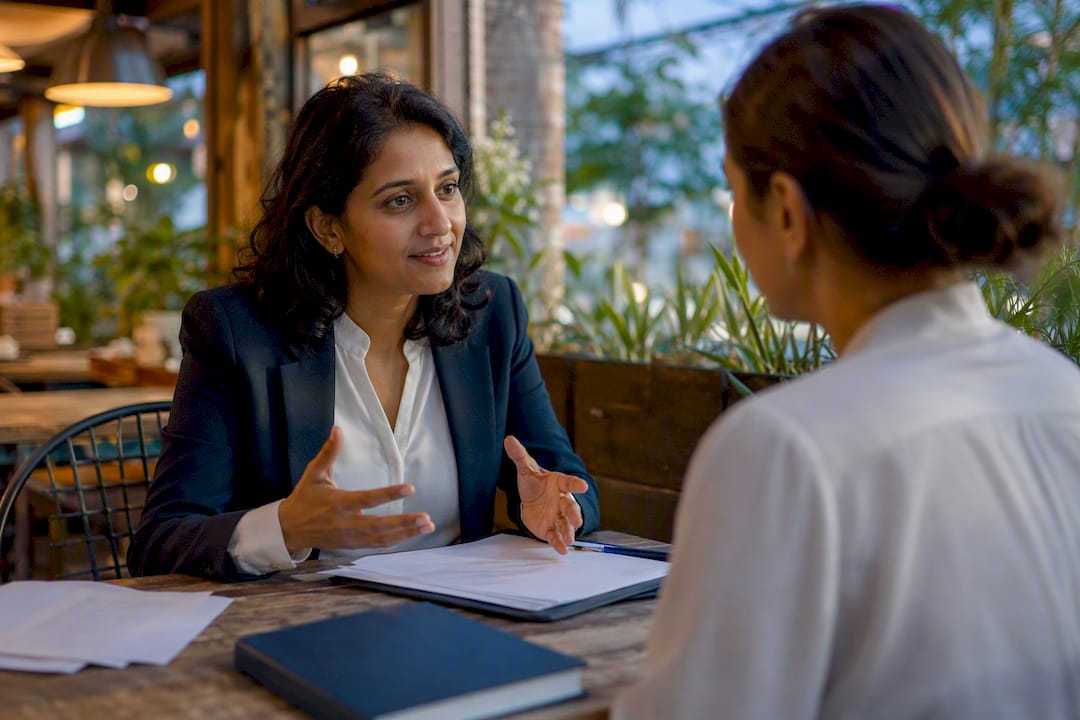 Employment attorney consulting client hands close-up