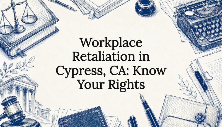 Decorative legal office title card illustration