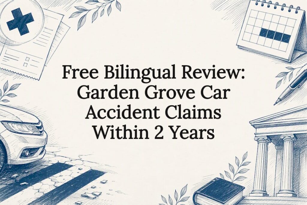 Decorative car accident claim title card