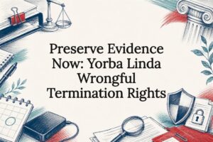 Wrongful termination legal evidence title card