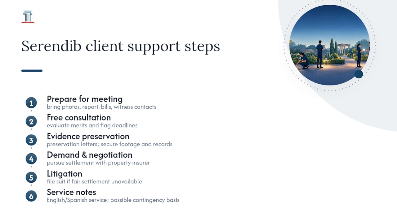 How Serendib Law Firm Supports Garden Grove Premises Liability Clients — overview diagram