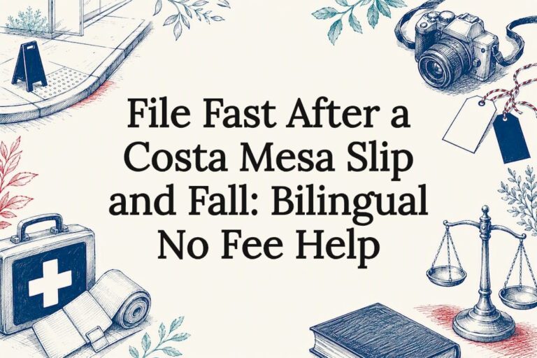 Costa Mesa slip and fall title card