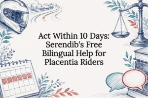 Legal help title card with helmet and calendar