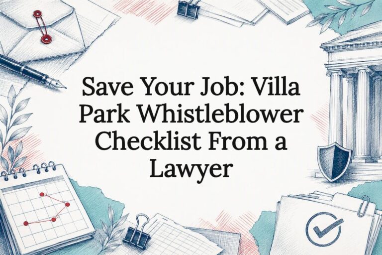 Whistleblower legal checklist title card
