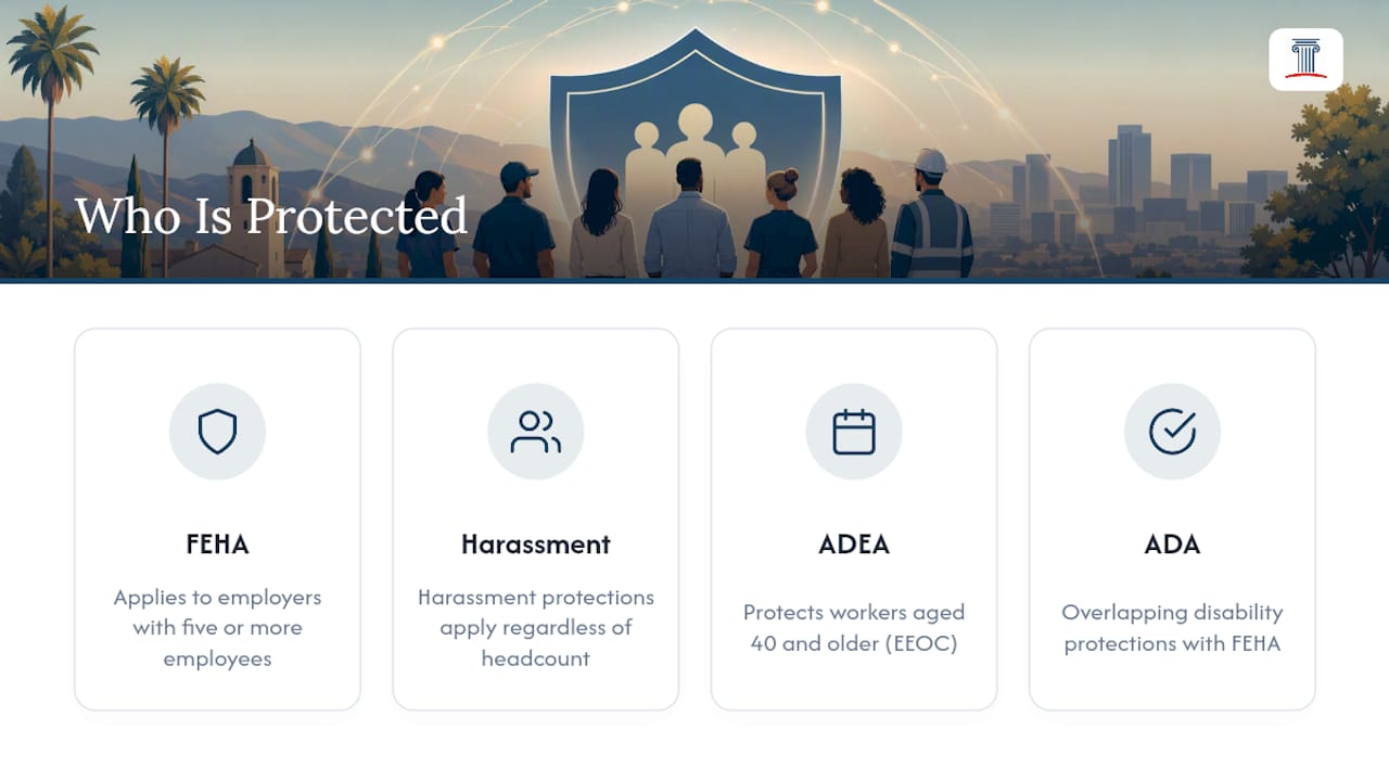 Comparison of California and federal worker protections
