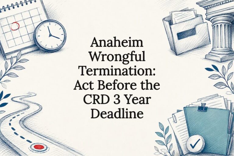 Decorative wrongful termination deadline title card