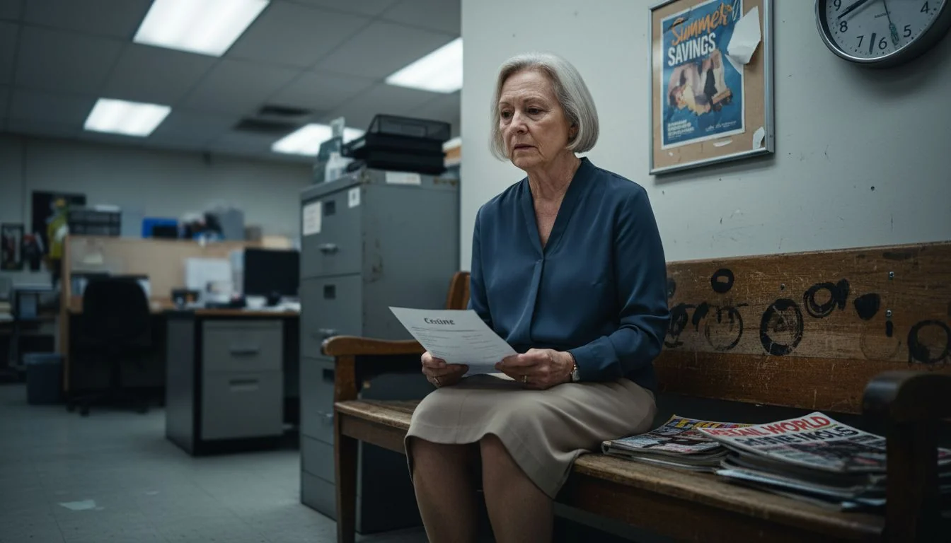 Older woman waiting for retail interview