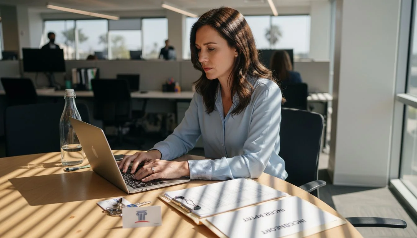 Agent documenting harassment in real estate office